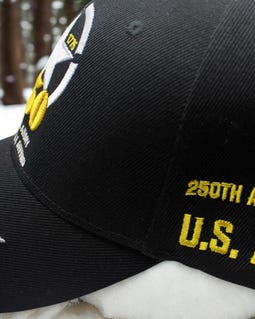 アメリカ陸軍250周年記念帽子。退役軍人用キャップ。お父さんへの