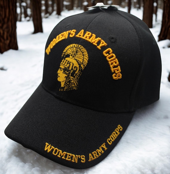 Black Embroidered Military Cap - Women\'s Accessory Checkered Flower Army Cap | Cadet Fitted Cap | e4Hats  main image 2
