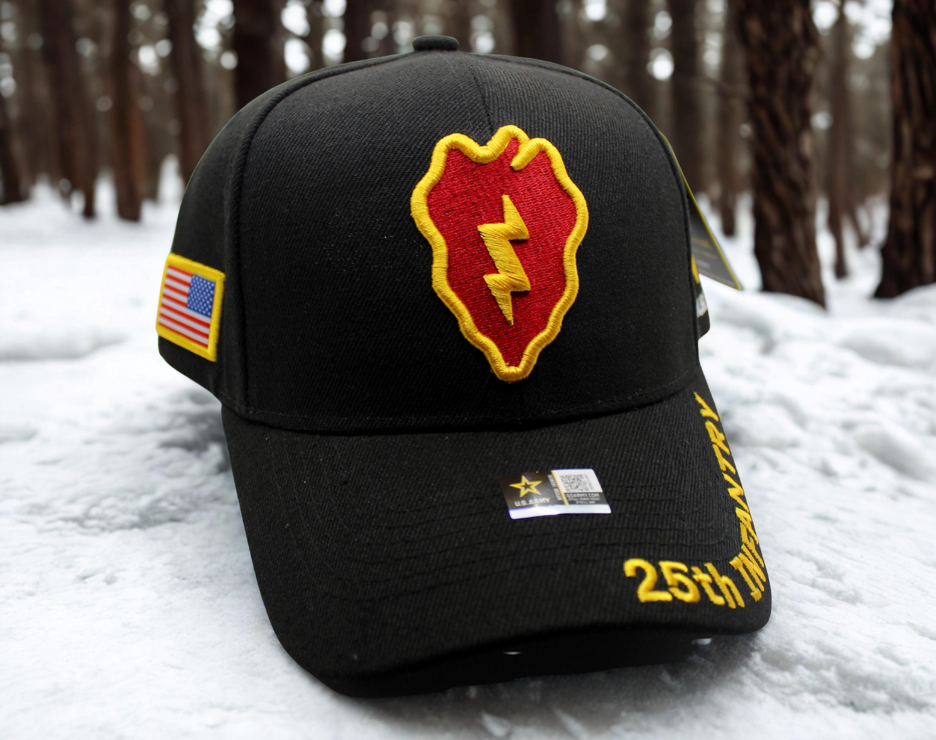 25th Infantry Division Hat. U.S Army Hat. Army Black Hat. 25th