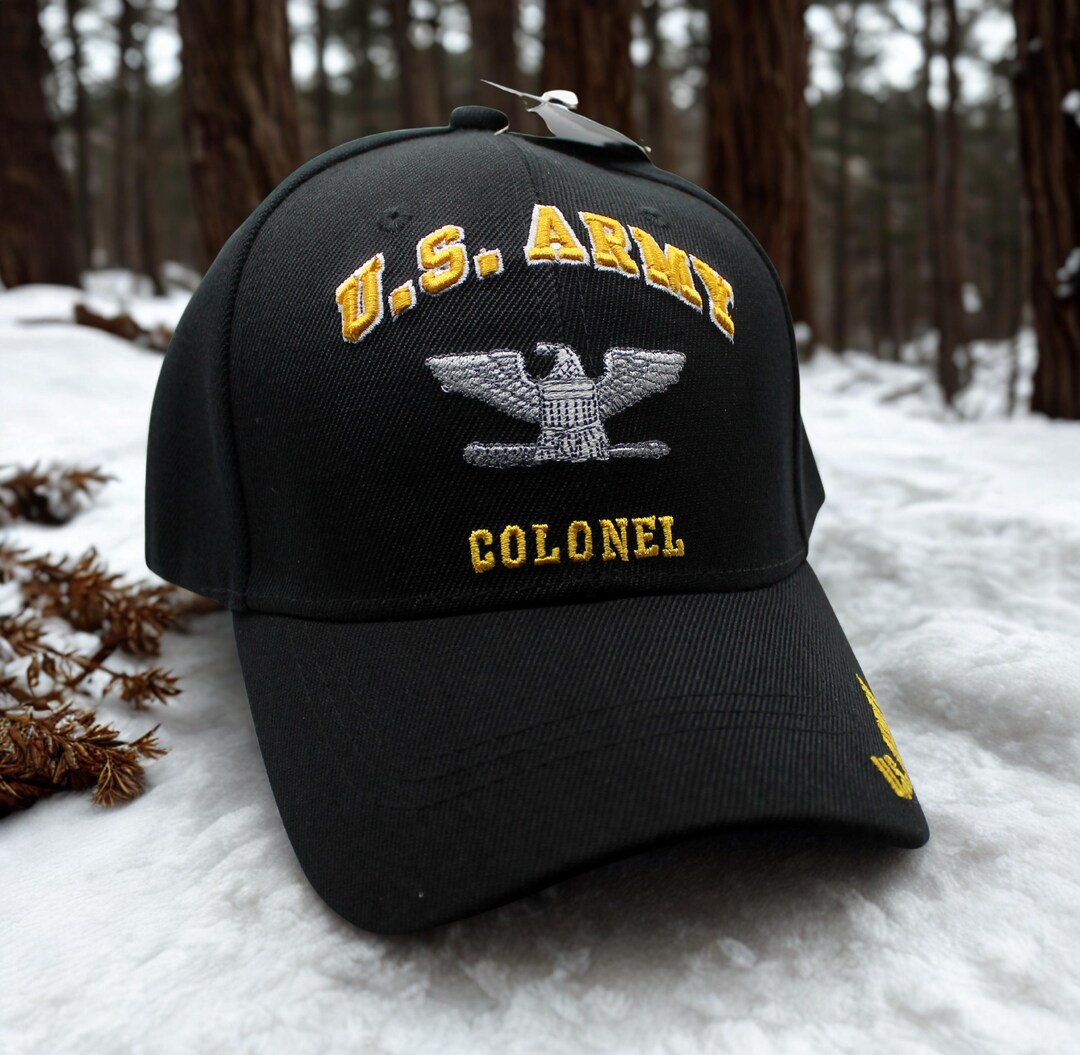 U.S. Army Colonel Hat. Eagle Insignia Hat. U.S Army Hat. Army Black Hat ...