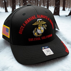U.S Marine Hat. Premium United States Marine Corps Hat – Cap for USMC Veterans. Marines Black Hat. USMC Hat. Marines The Few the Proud Hat