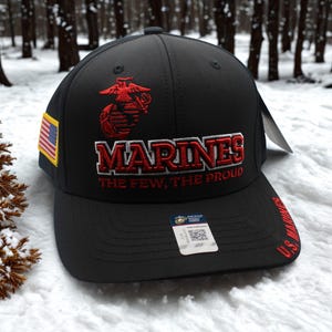 U.S Marine Hat. Premium  Marine Corps Hat. Marines Black Hat. USMC Hat.  Once a Marine, Always a Marine Hat. USMC The Few, The Proud Hat