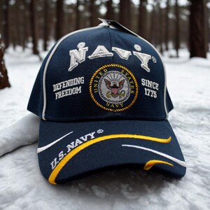 US Navy Hat. Embroidered US Navy Defending Freedom Since 1775 Cap