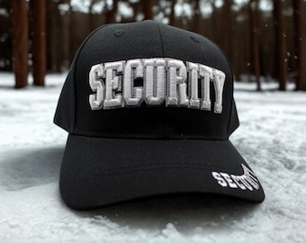Sicherheitsmütze. Sicherheitshut. Mütze für Sicherheitsbeamte, Sicherheitsmütze, Baseballkappe für Sicherheitskräfte, Arbeitsmütze, Geschenk für Sicherheitskräfte. Schwarzer Sicherheitshut