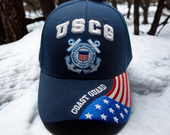 U.S Coast Guard Hat. USCG 1790 Blue Hat. Veteran Cap. Coast Guard