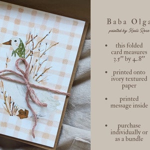 carte de voeux/carte pliée/carte d'oie/art traditionnel/petite carte/cartes de correspondance/carte mignonne/art d'oie/lot de cartes/carte pour elle/carte d'ami