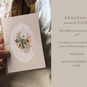 Notecards/summer abundance card/sunflower folding card/floral cards/bouquet art/traditional painting by artist