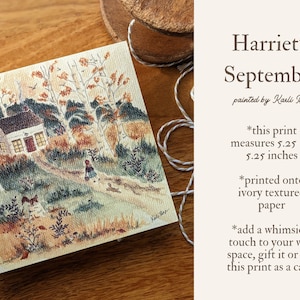 Autumn Art/Cottage Aesthetic/Cottage Painting/Cozy vibes/Cottagecore Painting/Home Decor/Art for your Home/small prints/cottagecore prints
