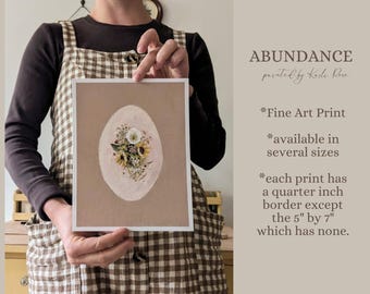 floral fine art print/home decor/sunflower art/giclee print/cottagecore/aesthetic bouquet/art prints/nursery art/kitchen art/bedroom/nook