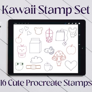 Kawaii Procreate Stamps