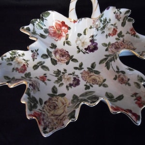 Vintage Royal Danube Leaf Serving Dish