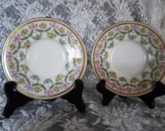 Vintage Set of 2 Limoges Jean Pouyat J.P.L. Small Plates