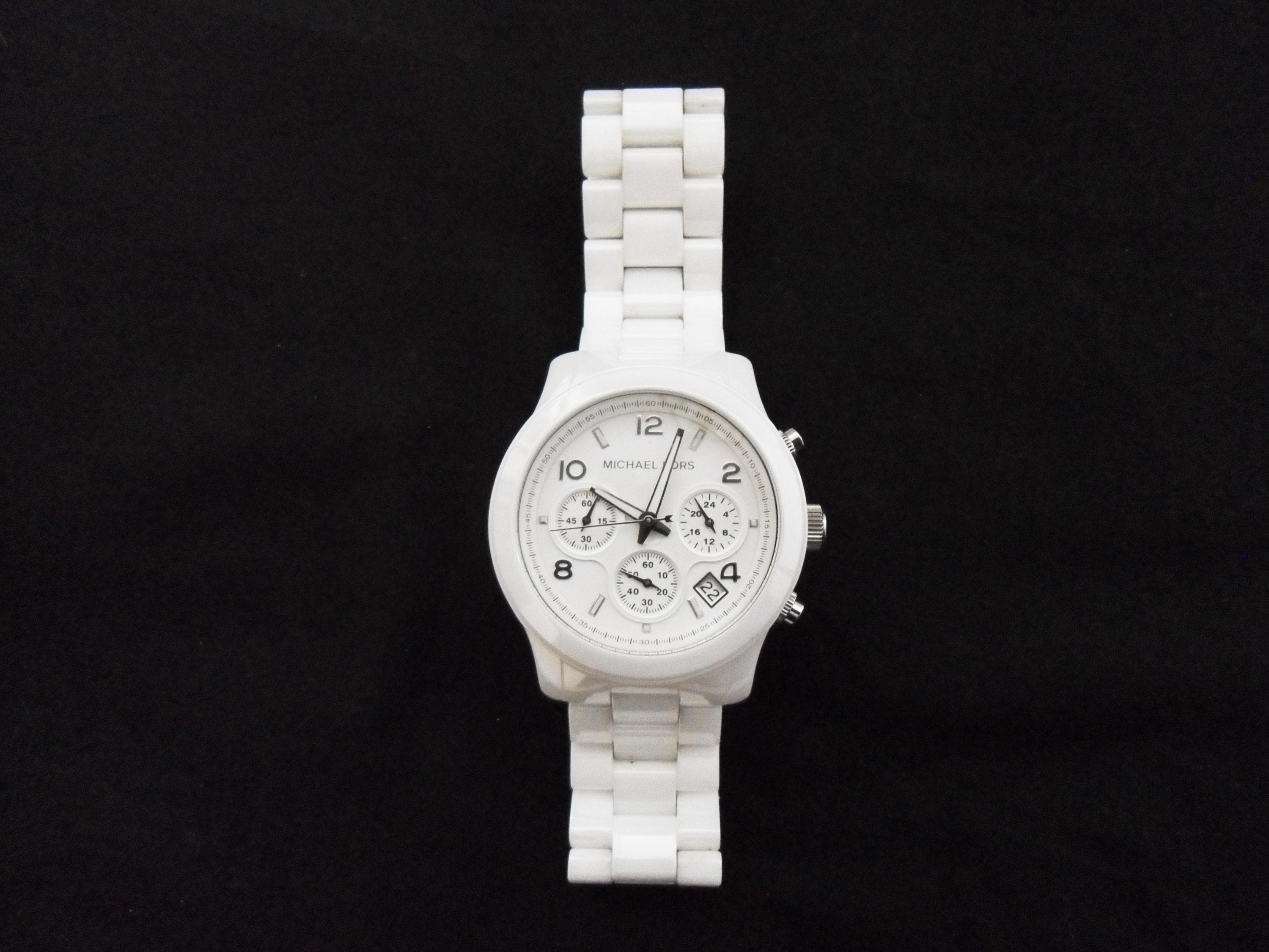 ラン　MICHAEL KORS ホワイトダイヤル 時計 Michael Kors Runway Bracelet Ceramic Watch MK 5161 1113125 - Etsy