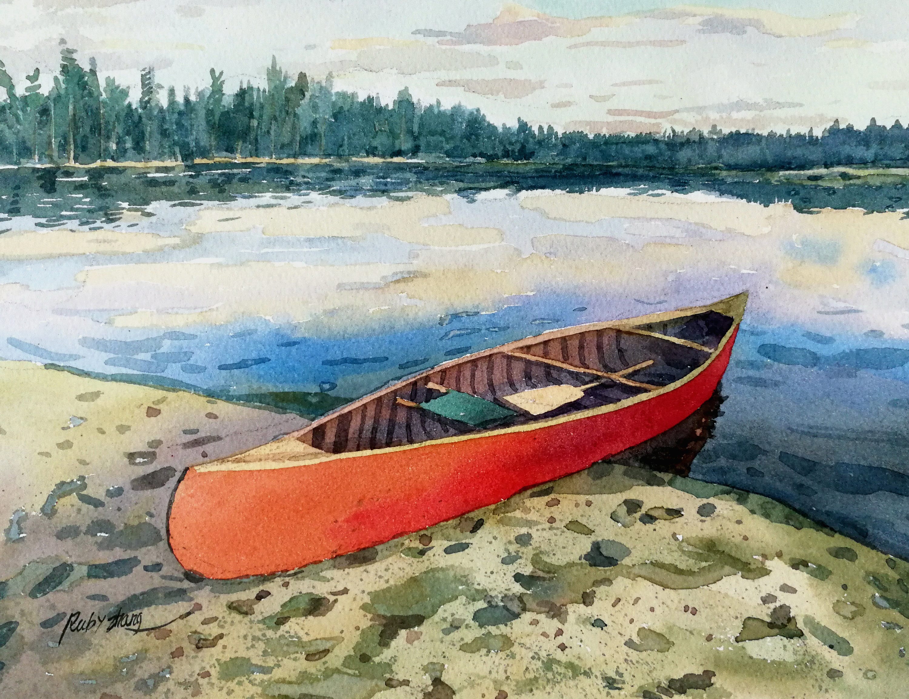 Bay Original watercolor Canadian landscape 8 Etsy