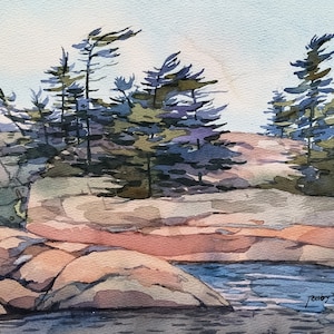 Georgian Bay  Canada  original watercolor