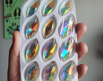 Navette sew-on glass crystals 16x32mm | Glass Crystals | Sew on Crystals