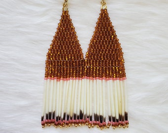 Porcupine Quill Fringe Earrings