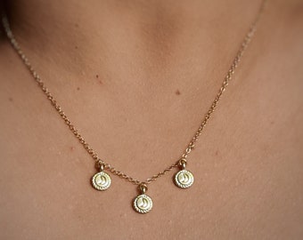 Gold Moon Necklace, Moon Necklace, Handmade Gold Filled Necklace, Mothers Day Gift, Birthday Gift For Her