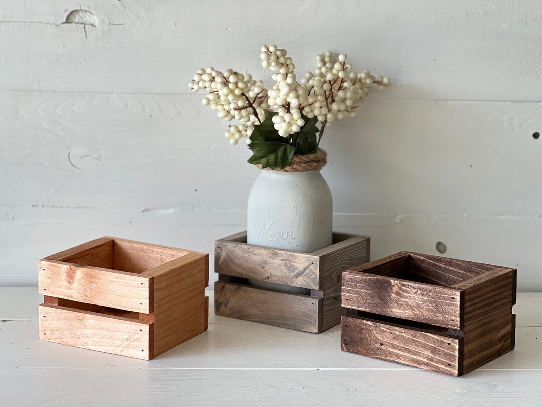 Set of 6 Small Wooden Crate. Small Crate. Rustic Crate. Etsy