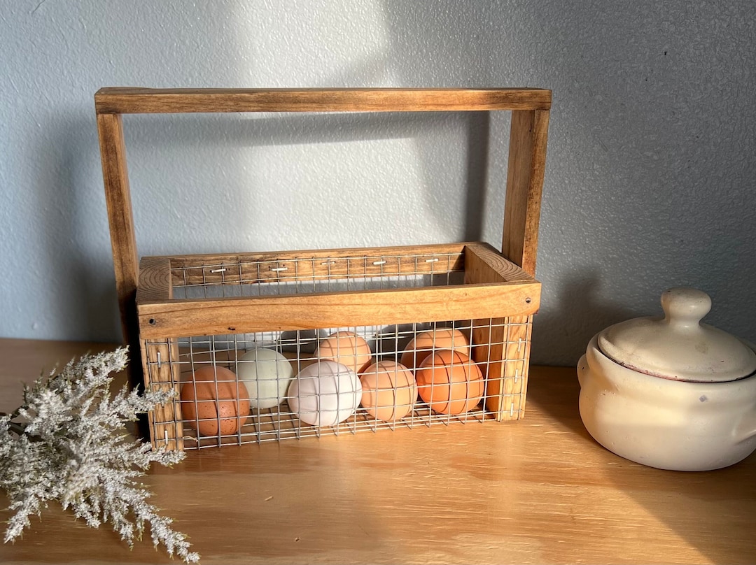 Wire Basket Small Egg Basket Fresh Egg Basket Garden Etsy