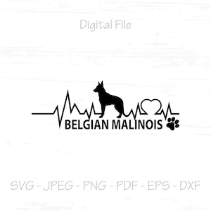 Heart Beat SVG, Belgische Mechelaar SVG, digitaal bestand, Instant Download, sublimatie, silhouet, Cricut, plotter, SVG, JPEG, PNG, PDF, EPS