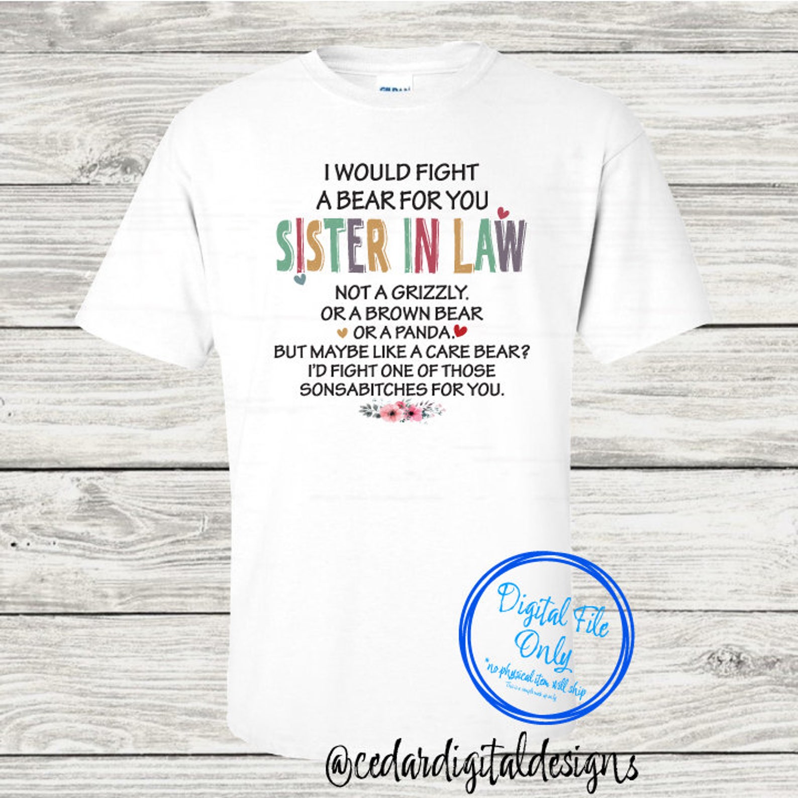 Sister in Law Svg Sisterinlaw Svg Fight a Bear Svg Etsy UK