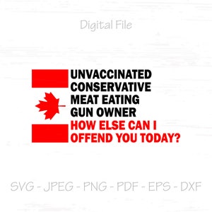 How Else Can I Offend you Today svg, Canadian Flag svg, Digital File, Instant Download, Sublimation, svg, jpeg, png,pdf,eps,dxf,Cut File SVG