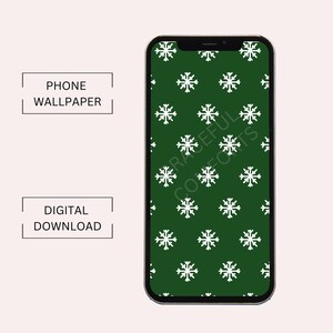 Elegant Snowflake Phone Wallpaper Digital Download