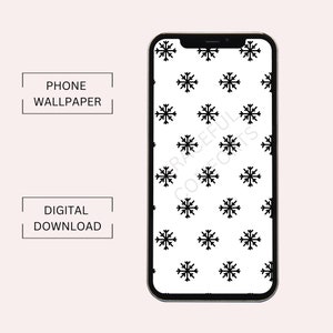 Elegant Snowflake Phone Wallpaper Digital Download