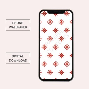 Elegant Snowflake Phone Wallpaper Digital Download