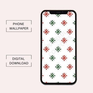 Elegant Snowflake Phone Wallpaper Digital Download