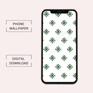 Elegant Snowflake Phone Wallpaper Digital Download