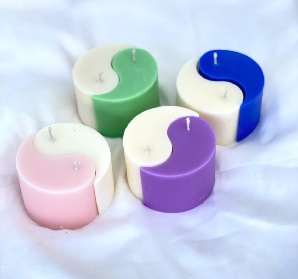 Yinyang Candle Candle for Balance and Harmony Holiday Etsy