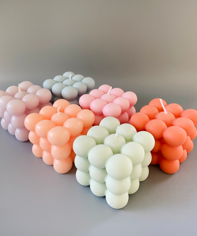 Bubble Cube Candle Candle Shape Cool Candle Unique Candle Etsy