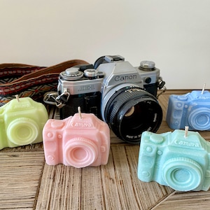 Camera Candle - Photographer Gift,  Photography Gift, Cool Candle, Holiday Gift, Candle Shape, Unique Candle, Candle Mold, Room Aesthetic