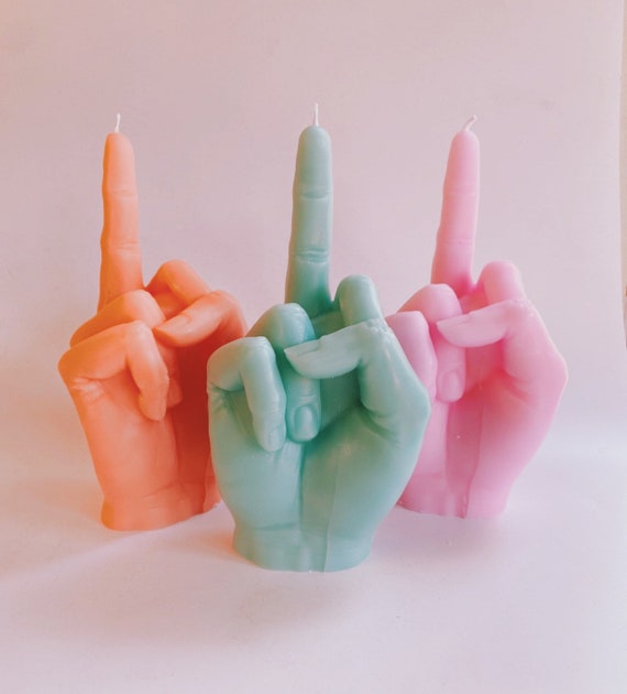 Finger Candle Cool Candles Novel Candles Tall Birthday Candles Shaped  Candles Interesting Finds Funky Candles Soy Wax Hand Gesture Candle Holiday