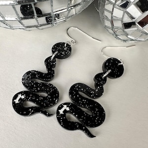 Swift inspired reputation snake earrings