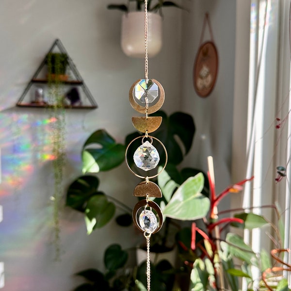 Moon Phase Crystal Sun Catcher