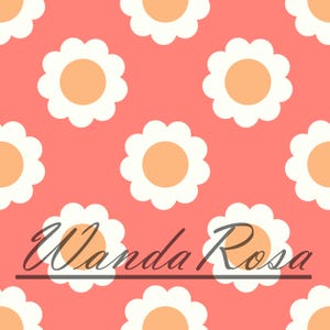 Coral Ox Eye Daisies Seamless Repeat Pattern PNG & JPEG