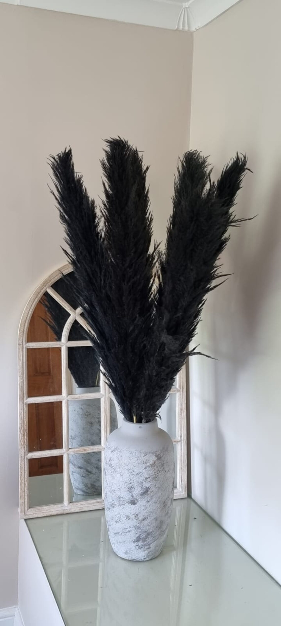 Large BLACK pampas grass CHIC deluxe 80100 cm plume 120cm Etsy
