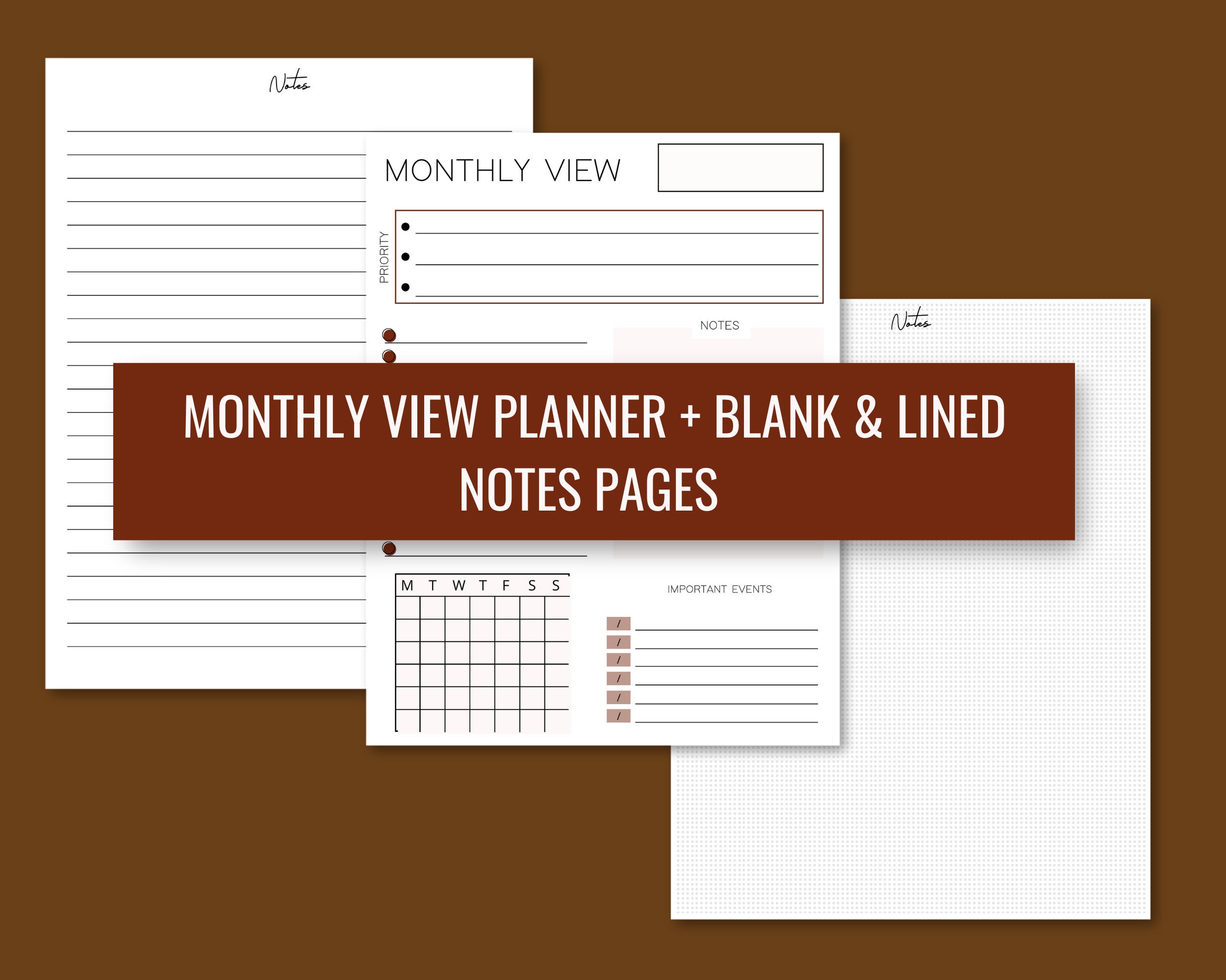 Mini Planner Pack | Printable Planner | Daily Weekly Monthly | Habit ...