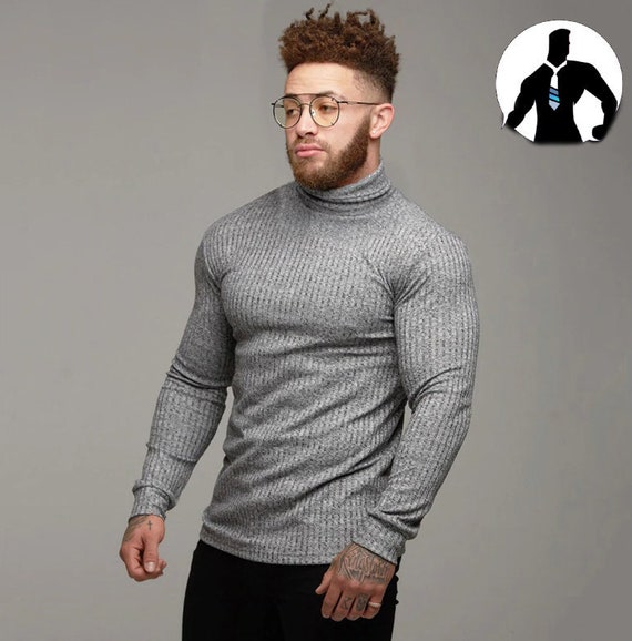 white turtleneck thin
