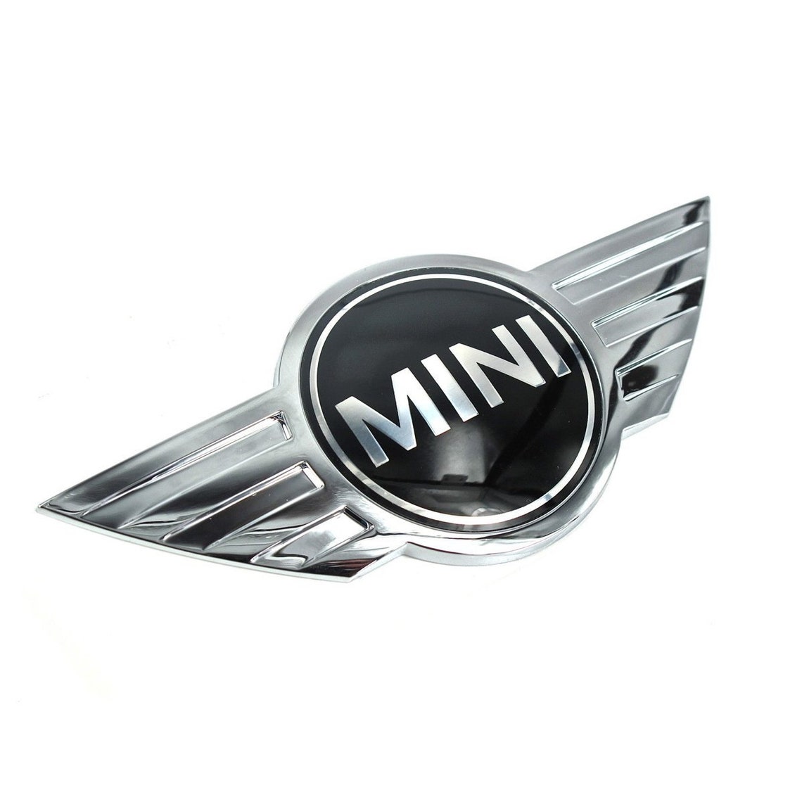 Chrome/Black Mini Cooper Badge Front Grill Badge Emblem Etsy