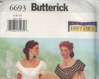 Butterick 6693 Making History 1860s Civil War Era Ball Gown Sewing Pattern, Sizes 6-10 & 12-16 FF, Uncut, OOP