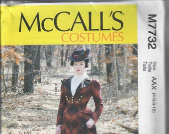 McCall's M7732 Misses' Costume Angela Clayton 1890s 3-Piece Walking Suit Pattern, Sizes 4-6-8-10 & 12-14-16-18, FF, Uncut