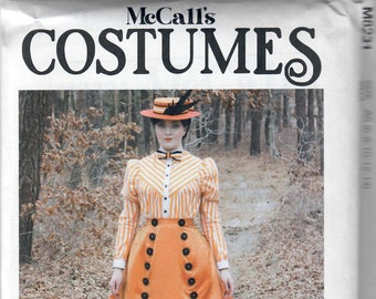 McCall's M8231 1890s Blouse Waist & Skirt Sewing Pattern Angela Clayton, Sizes 6-8-10-12-14; 14-16-18-20-22, UNCUT