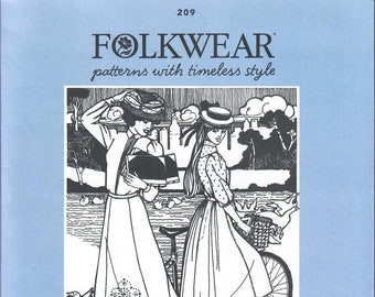 Folkwear Pattern No. 209 Walking Skirt, Size Small - 3XL, New & Uncut