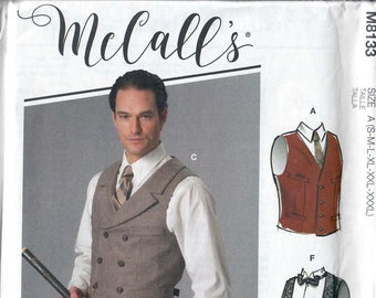 McCall's M8133 Regency Era Vest, Size s-m-l-xl-xxl-xxxl, FF, Uncut