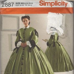 Simplicity 2887 Abito da donna, modello da cucito per abito da giorno anni '60, curatore del museo Kay Gagny, taglie 8-10-12-14, non tagliato, FF, non tagliato OOP