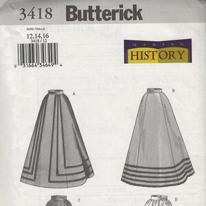 Butterick 3418 1880s-1890s Skirt Sewing Pattern Sizes 6-8-10 - Etsy